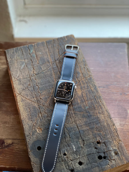 Shell Cordovan Full Stitch Watch Strap (Straight)