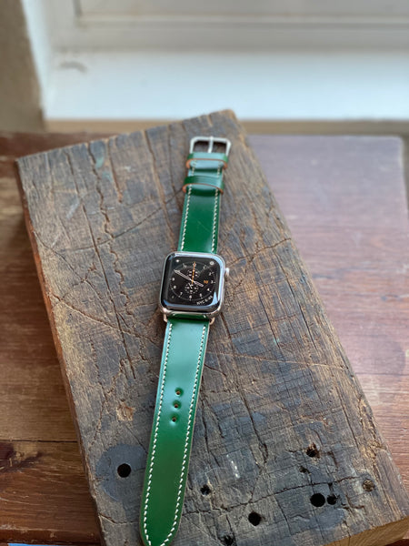 Shell Cordovan Full Stitch Watch Strap (Tapered)